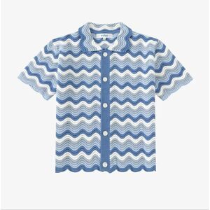 YITAI Nwt Azure Shale Stitch Button-Up Size 2XL00